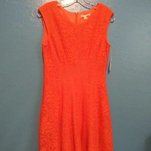 NWT Dressbarn - Orange Sleeveless Dress Size 10